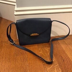Chic Navy Crossbody Bag with Gold Accent